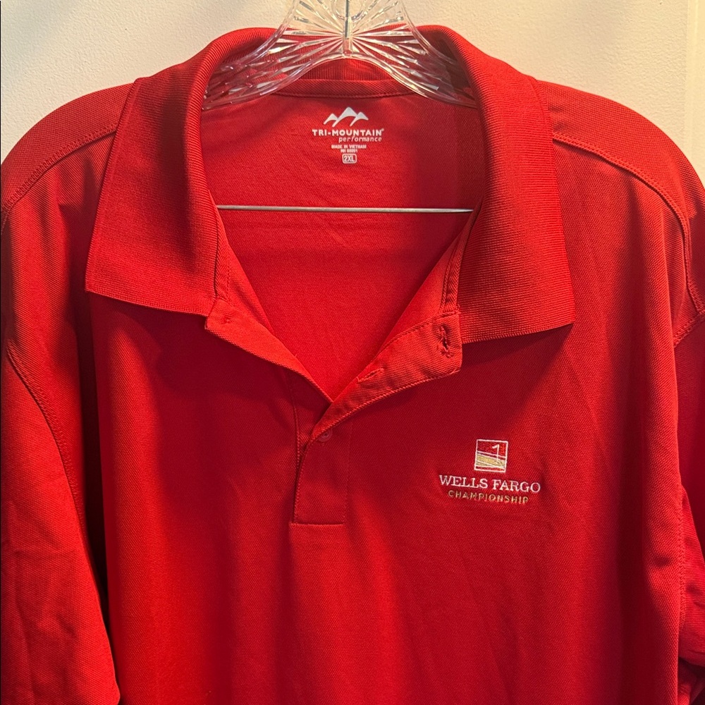Wells Fargo Championship Tri-Mountain Red Polo Shirt